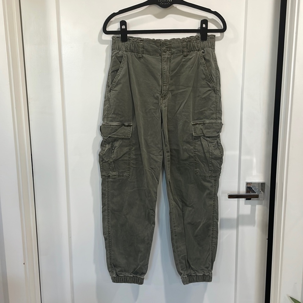 Army green jogger pants